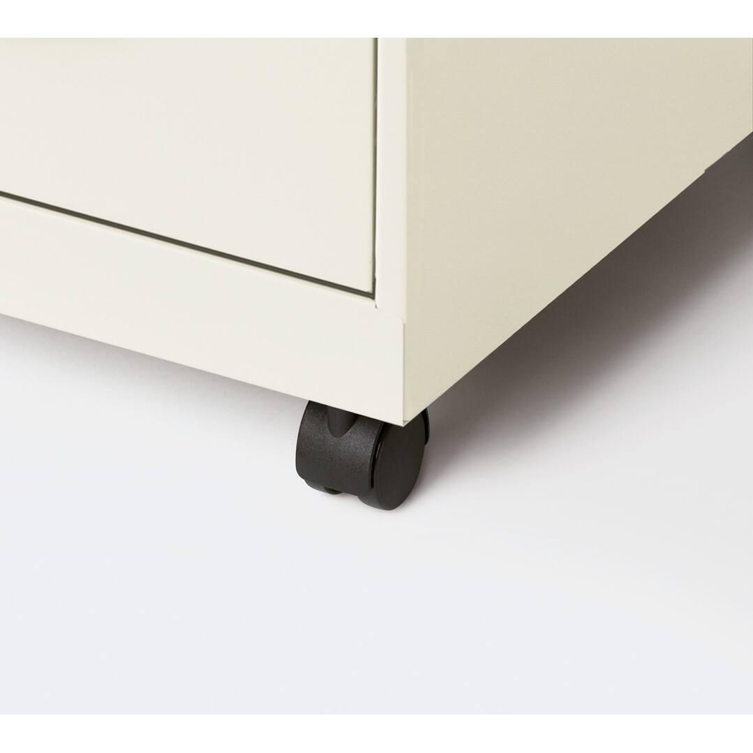 Space Solutions 18" 2 Drawer Mobile Vertical File Pearl White